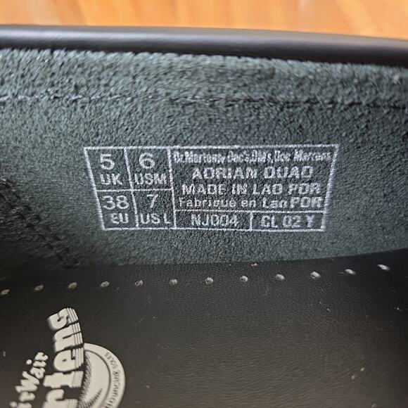 Dr Martens Adrian Quad Womens Black Size 7 Platform Leather Shoes New NWT - Picture 9 of 10